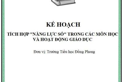 TÍCH HỢP “NĂNG LỰC SỐ” TRONG CÁC MÔN HỌC VÀ HOẠT ĐỘNG GIÁO DỤC